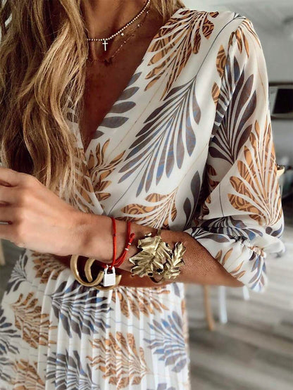 Robe Maxi Boho Femme | Décolleté en V Flatteur et Confort Optimal