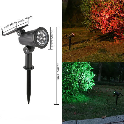 Projecteur Solaire de Jardin | 9 Couleurs LED pour Éclairage Extérieur