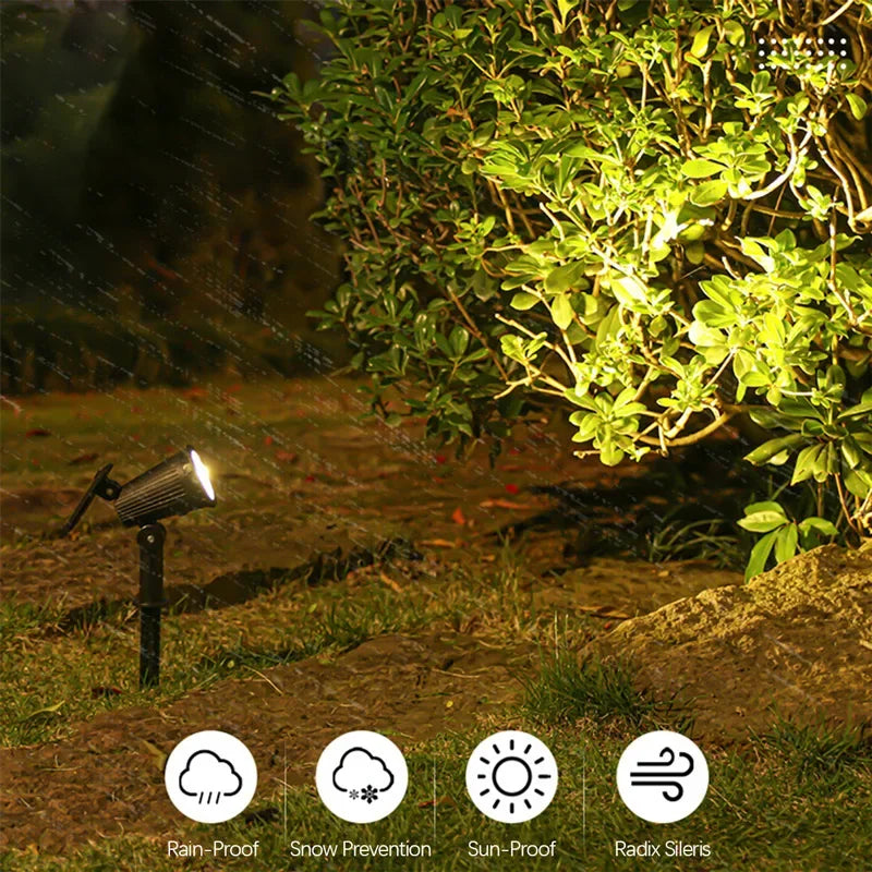 Projecteur Solaire de Jardin | 9 Couleurs LED pour Éclairage Extérieur