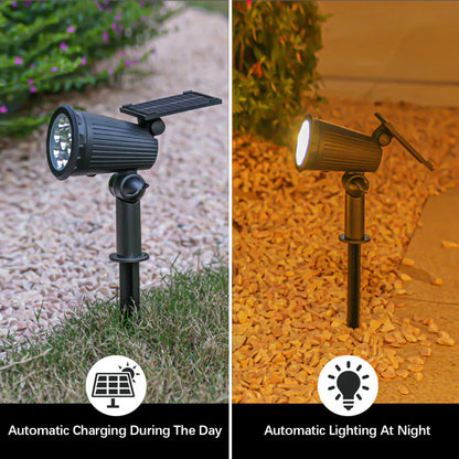 Projecteur Solaire de Jardin | 9 Couleurs LED pour Éclairage Extérieur