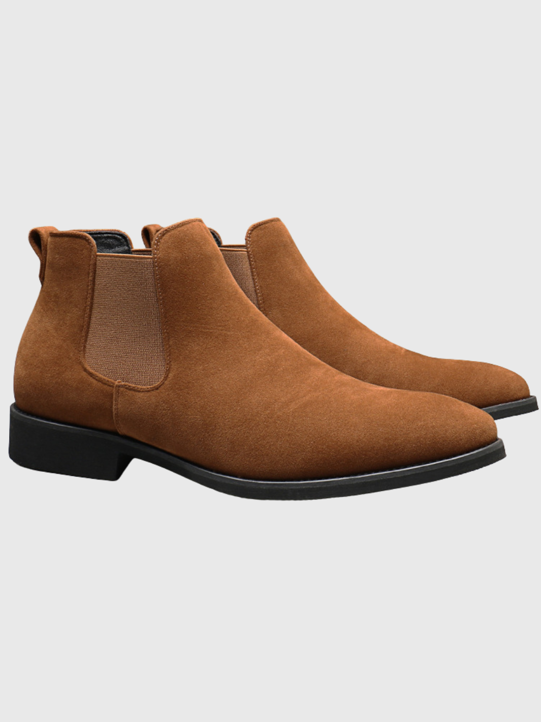Helvia - Bottines Chelsea rétro en daim pour hommes de style britannique