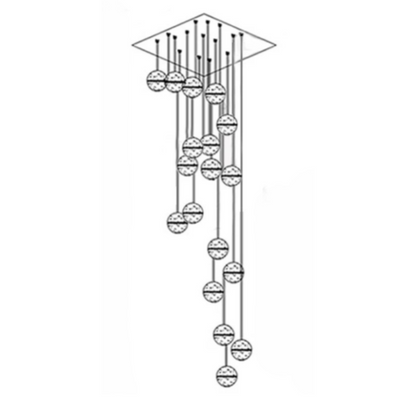 Luminaire Suspendu en Cristal | Éclairage Élégant et Réglable