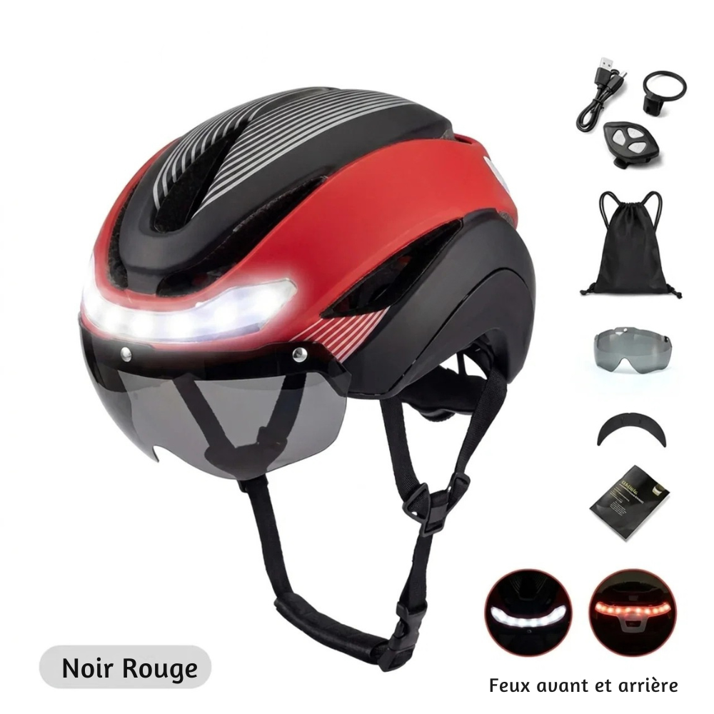 Casque vélo LED PC/EPS 57–62 cm - signalez mieux vos virages