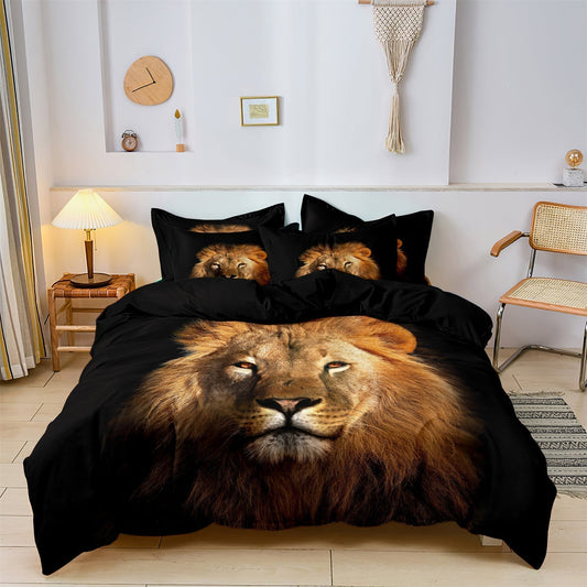 Linge de Lit Lion Luxueux | Ambiance Aventureuse et Confortable