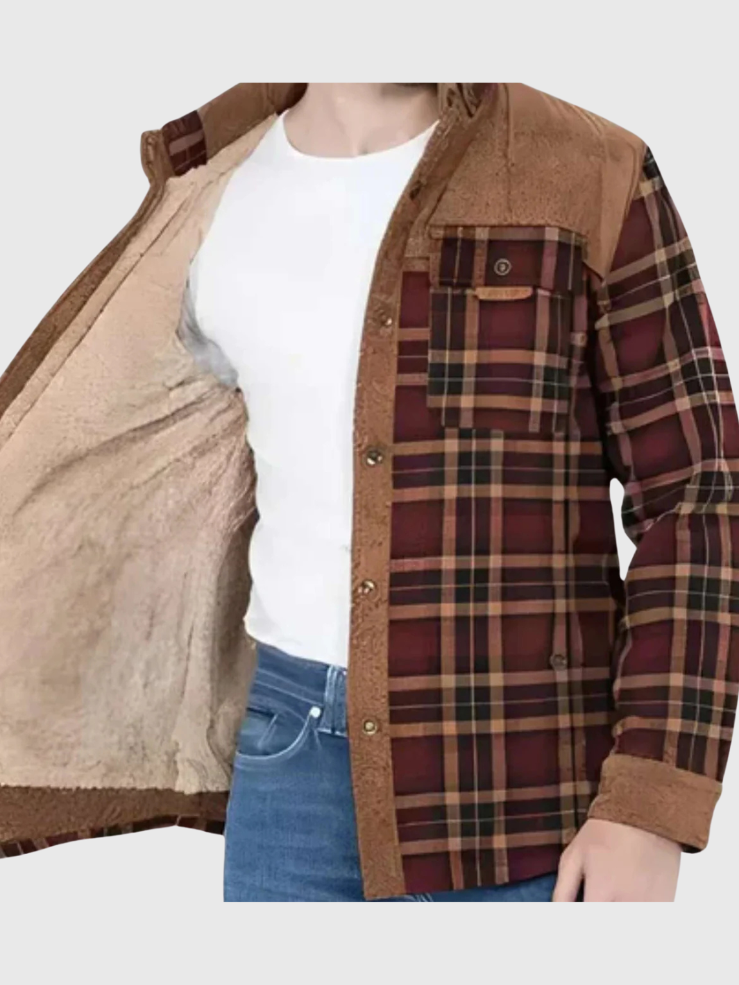 HELVIA - Veste Flanelle Douceur - Chaleur et Élégance Intemporelle