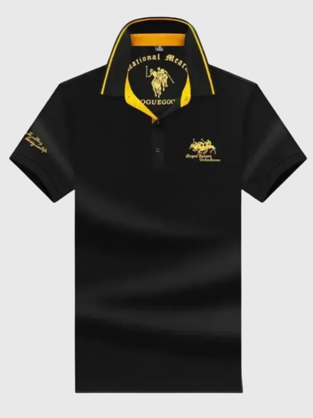 HELVIA - Polo Homme Col Contrasté – Édition Signature Brodée