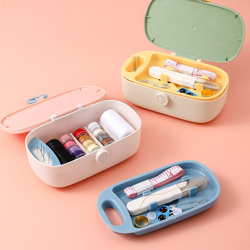 en-Un-Coffret de Couture avec Bouton et Dé à Coudre