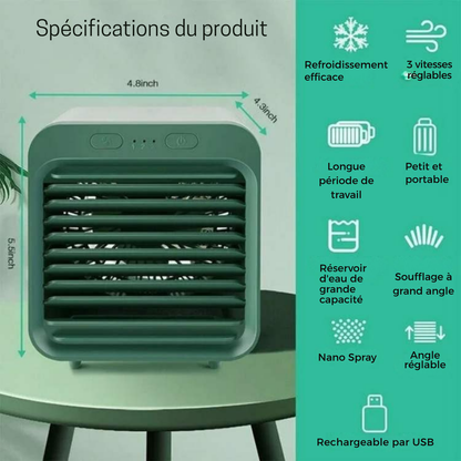 Mini Climatiseur Portable – Fraîcheur Immédiate Où Que Vous Soyez