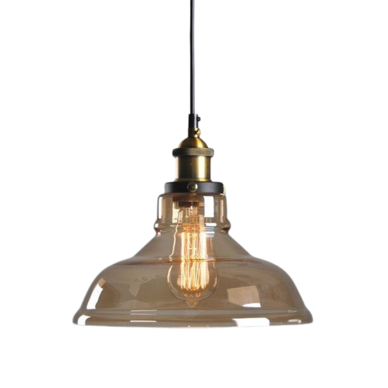 Lampe Suspendue Industrielle en Verre | Design Élégant et Minimaliste