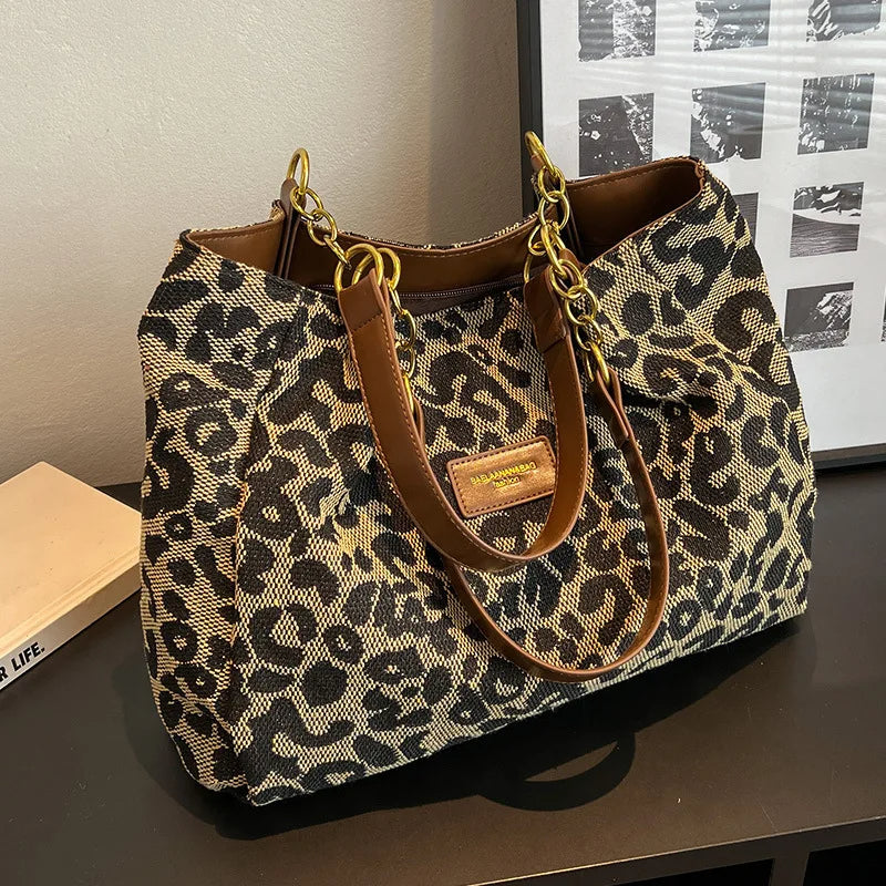 Sac à Main Imprimé Léopard pour Femmes | Style Audacieux et Intérieur Spacieux