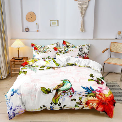 Linge de Lit Floral et Oiseau | Élégance et Confort Exceptionnels
