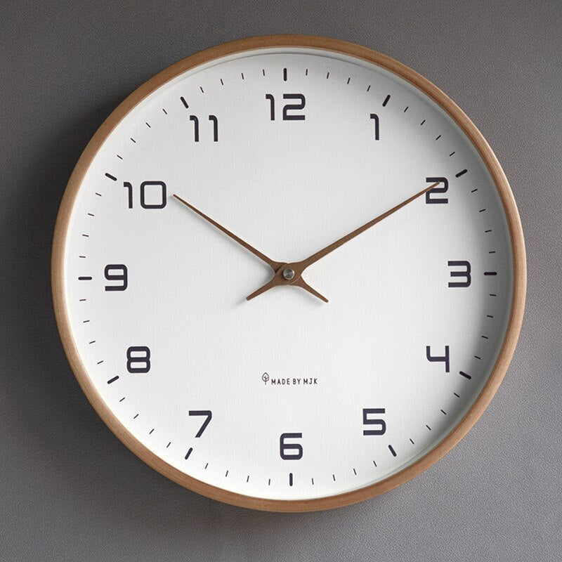 Horloge Murale en Bois Naturel | Élégance Scandinave pour Intérieur Moderne