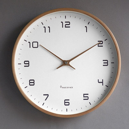 Horloge Murale en Bois Naturel | Élégance Scandinave pour Intérieur Moderne