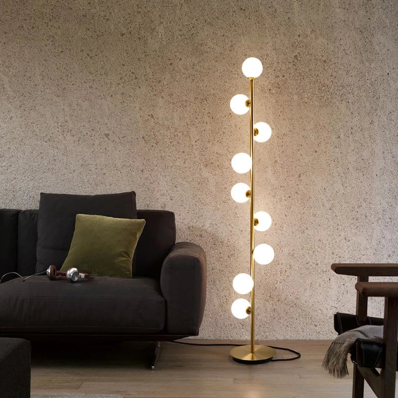 Lampe sur Pied Scandinave Dorée | Élégance et Efficacité Énergétique