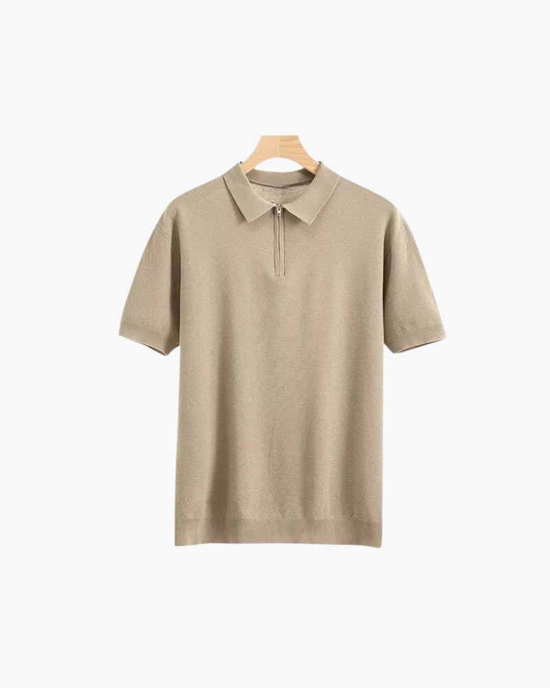 Polo Zip-Up Ventilé pour Hommes | Confort Léger et Élégance Décontractée