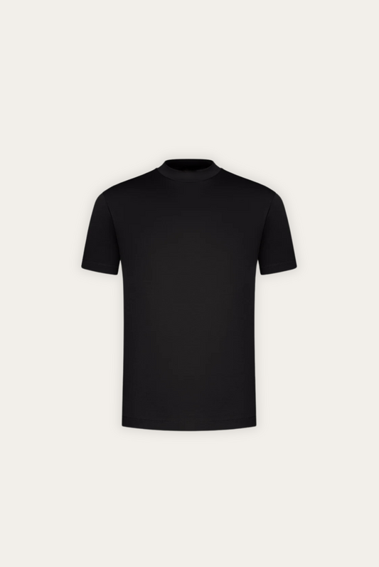 T-shirt Élégant en Coton Mercerisé | Finition Brillante et Coupe Ajustée