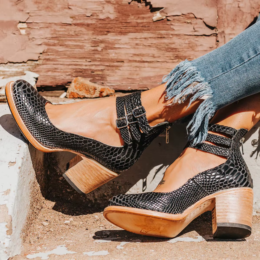 Pompes à Talons Épais Vintage | Élégance et Confort au Quotidien