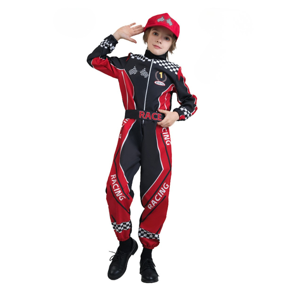 Costume de Pilote de Course Halloween | Ensemble Complet avec Accessoires Inclus