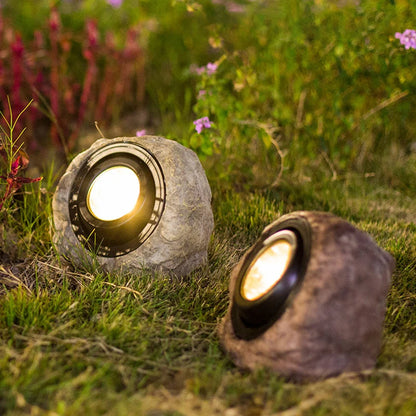 Lampe Solaire d'Extérieur en Pierre | Éclairage Écologique et Durable