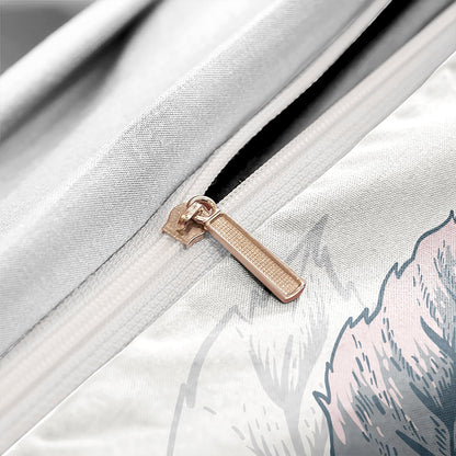 Linge de Lit Floral avec Oiseaux | Douceur et Élégance Naturelle