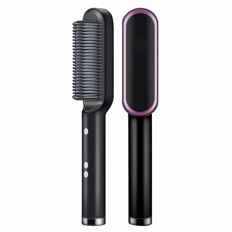 Brosse de Coiffage 2-en-1 | Technologie en Céramique et Réglages de Chaleur