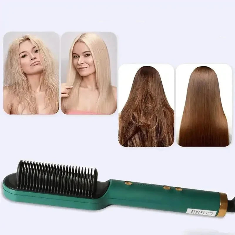 Brosse de Coiffage 2-en-1 | Technologie en Céramique et Réglages de Chaleur