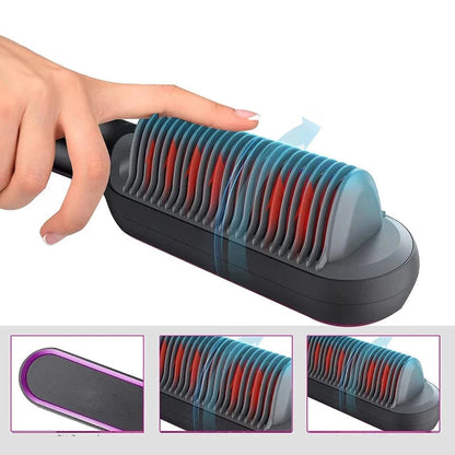 Brosse de Coiffage 2-en-1 | Technologie en Céramique et Réglages de Chaleur