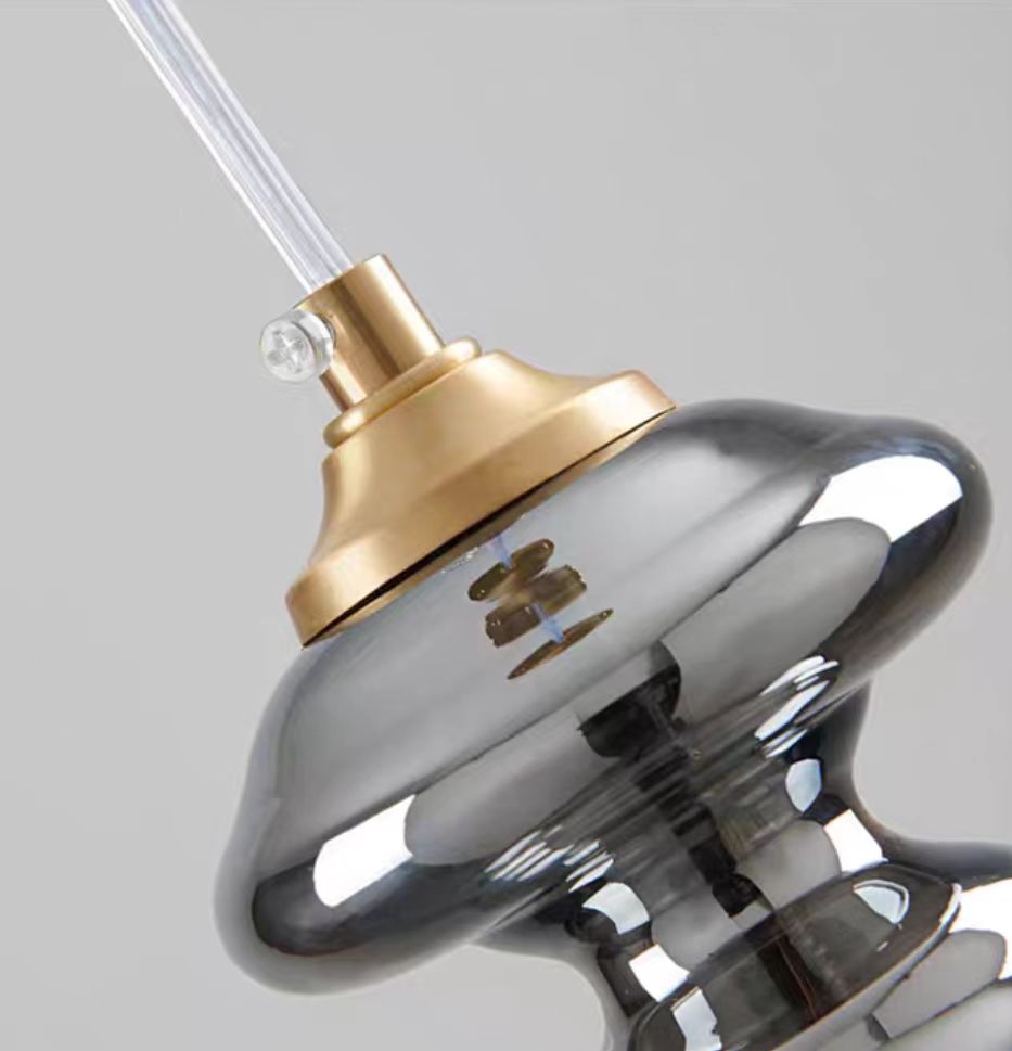 Lampe Suspendue Grise Design Élégant | Éclairage Ambiance et Matériaux Luxueux