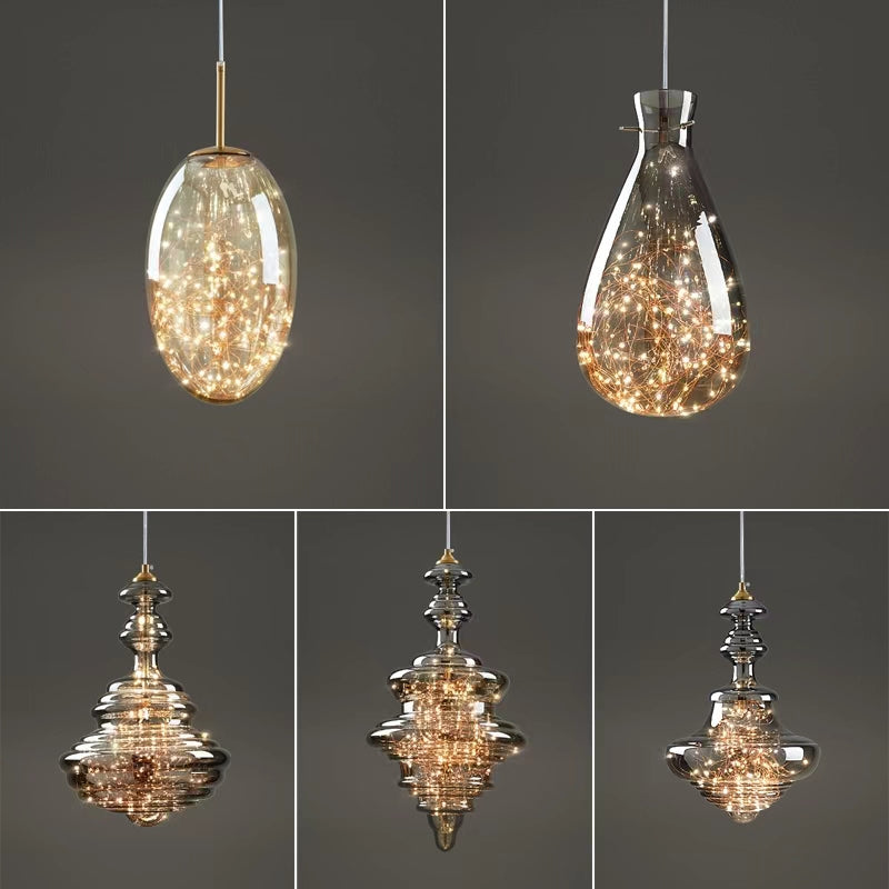Lampe Suspendue Grise Design Élégant | Éclairage Ambiance et Matériaux Luxueux