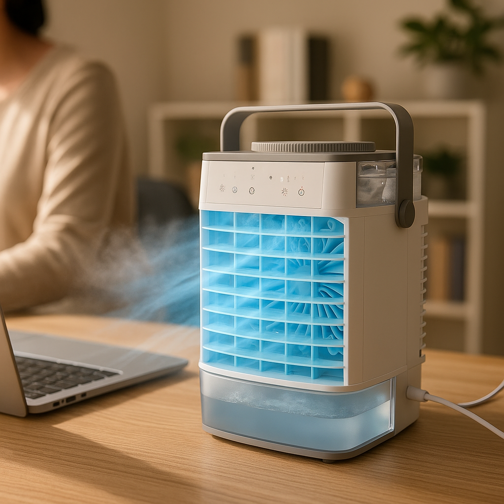 Climatiseur portable 3-en-1 avec humidificateur et ventilateur – Climatiseur compact pour la maison et le bureau