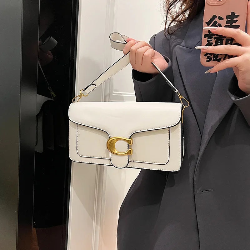 Sac à Épaule Minimaliste pour Femmes | Rangement Multi-couches et Style Neutre