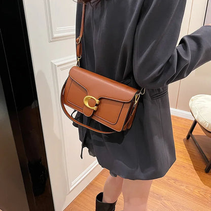 Sac à Épaule Minimaliste pour Femmes | Rangement Multi-couches et Style Neutre