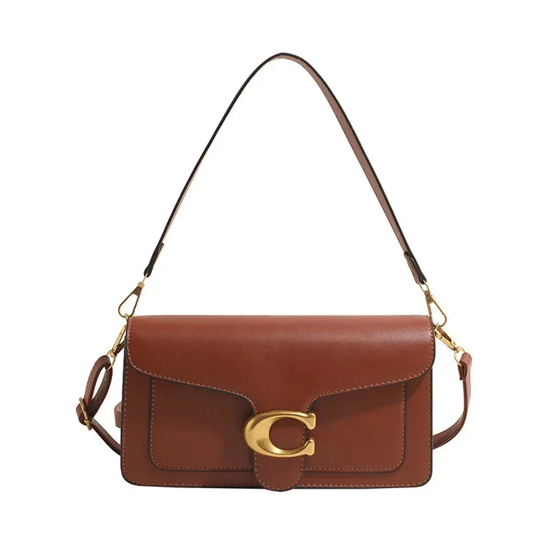 Sac à Épaule Minimaliste pour Femmes | Rangement Multi-couches et Style Neutre