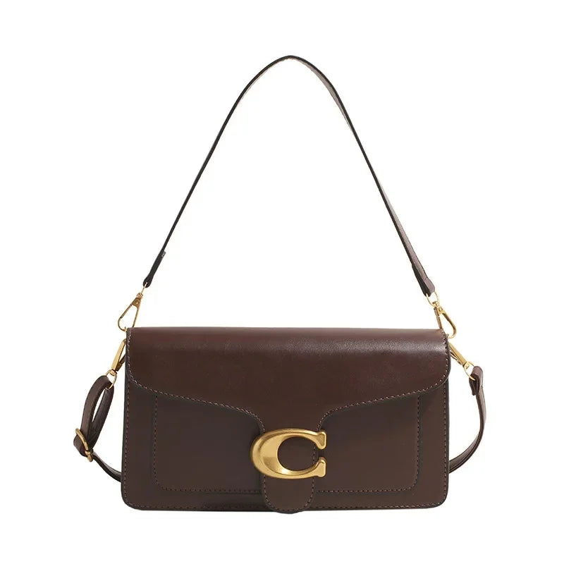 Sac à Épaule Minimaliste pour Femmes | Rangement Multi-couches et Style Neutre