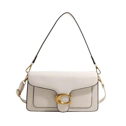 Sac à Épaule Minimaliste pour Femmes | Rangement Multi-couches et Style Neutre