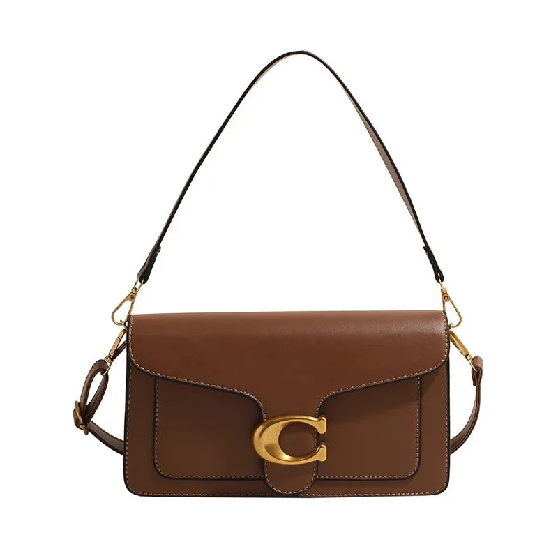 Sac à Épaule Minimaliste pour Femmes | Rangement Multi-couches et Style Neutre