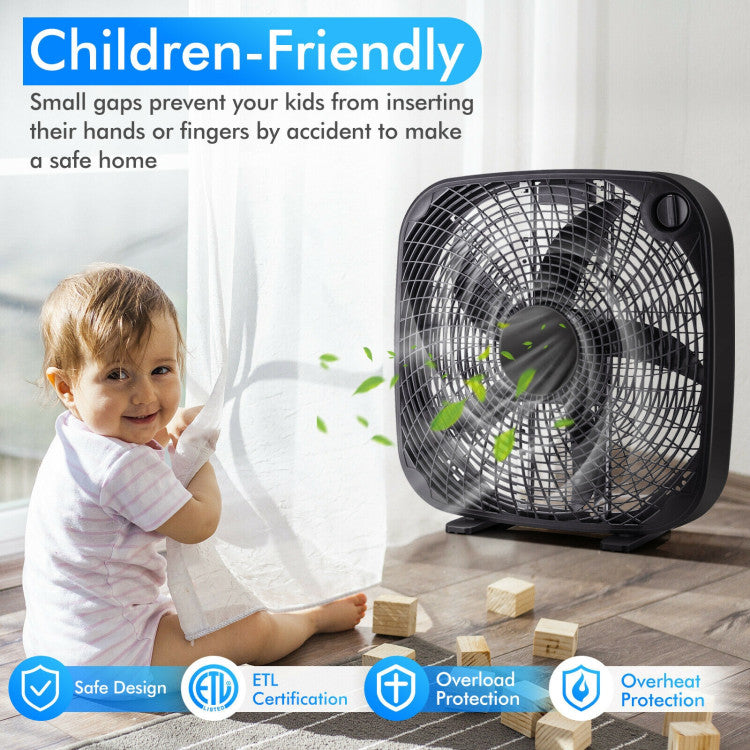 Ventilateur de Sol Portable 20 Pouces | Débit d'Air Puissant et Silencieux