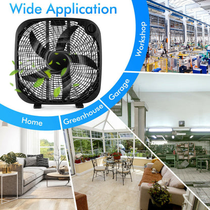 Ventilateur de Sol Portable 20 Pouces | Débit d'Air Puissant et Silencieux