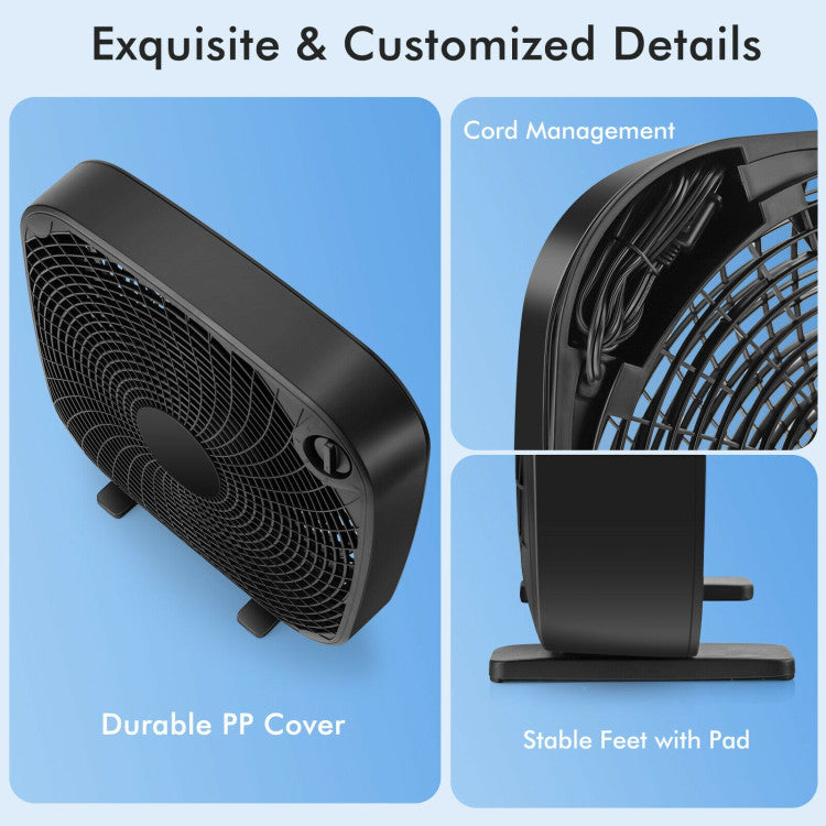 Ventilateur de Sol Portable 20 Pouces | Débit d'Air Puissant et Silencieux