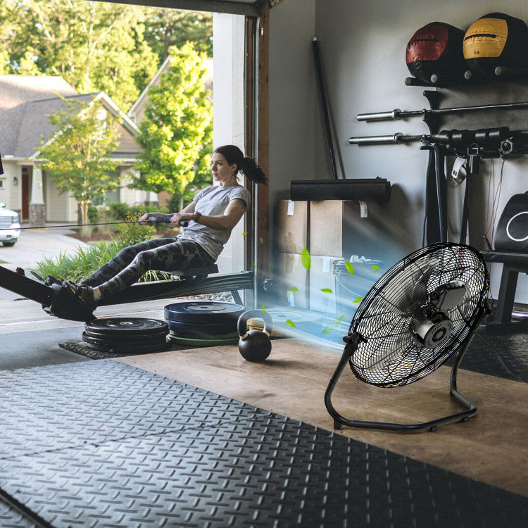 Ventilateur de Sol Haute Vitesse 20 Pouces | Design Métallique Durable avec 3 Vitesses
