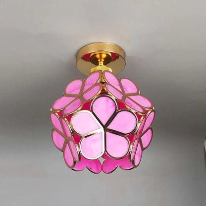 Luminaire Suspendu en Verre Floral | Élégant Design pour Ambiance Accueillante