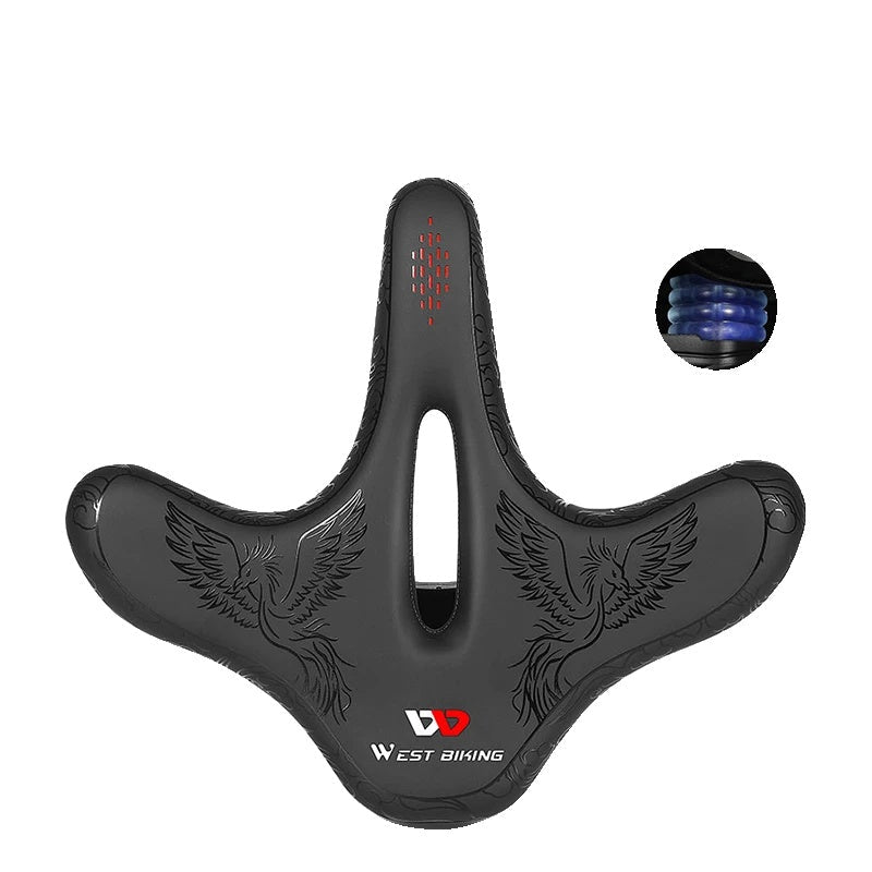 Selle de Vélo Confortable pour Longue Distance | Coussin Élargi et Absorption des Chocs