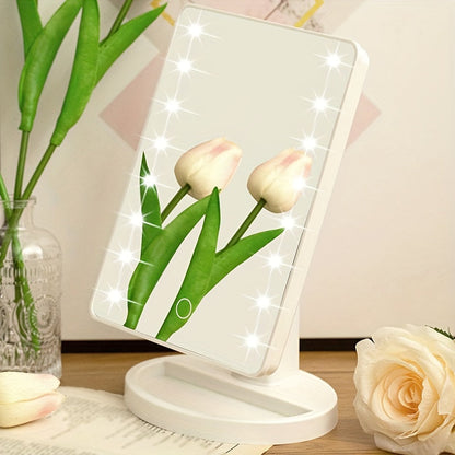 Miroir de Maquillage LED Ajustable | Luminosité Réglable et Portable