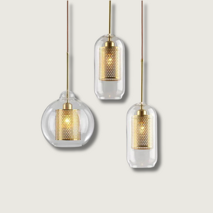Luminaire Suspendu en Fer et Verre | Élégance Contemporaine pour Votre Espace
