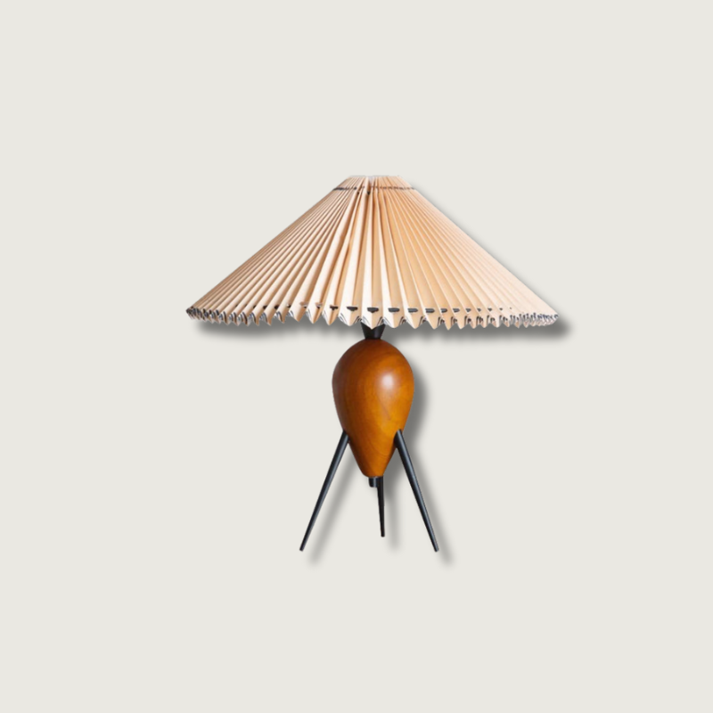 Lampe LED Trépied en Bois | Élégance Naturelle et Style Contemporain