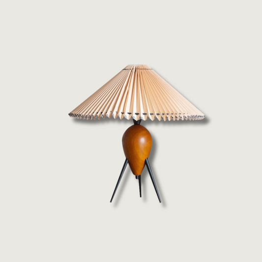 Lampe LED Trépied en Bois | Élégance Naturelle et Style Contemporain