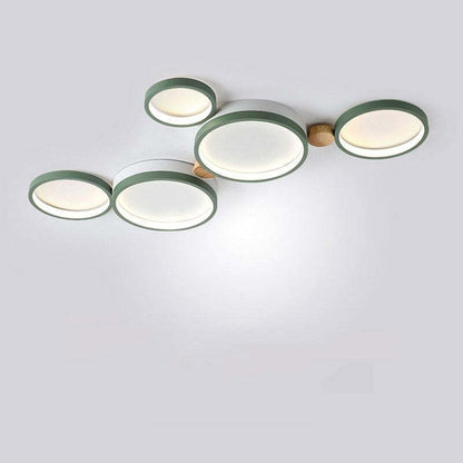 Plafonnier Élégant Blanc et Gris | Design Moderne et Illumination Uniforme
