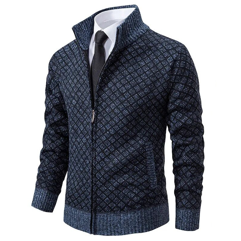Pull Zippé Tendance et Confortable | Style Moderne avec Motif Géométrique