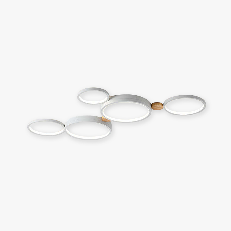 Plafonnier Élégant Blanc et Gris | Design Moderne et Illumination Uniforme