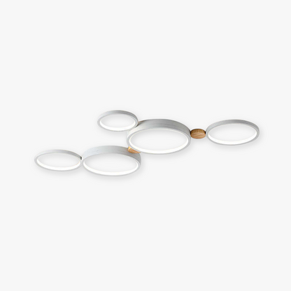 Plafonnier Élégant Blanc et Gris | Design Moderne et Illumination Uniforme